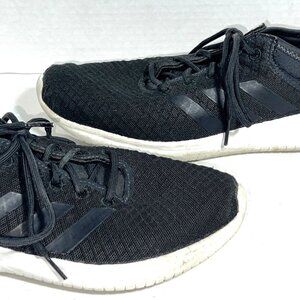 Adidas Cloudfoam QT Flex DA9449 Lace-Up Black White Running Sneaker Shoe 8 Women